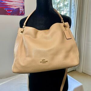 Coach Cream Leather Shoulder Bag